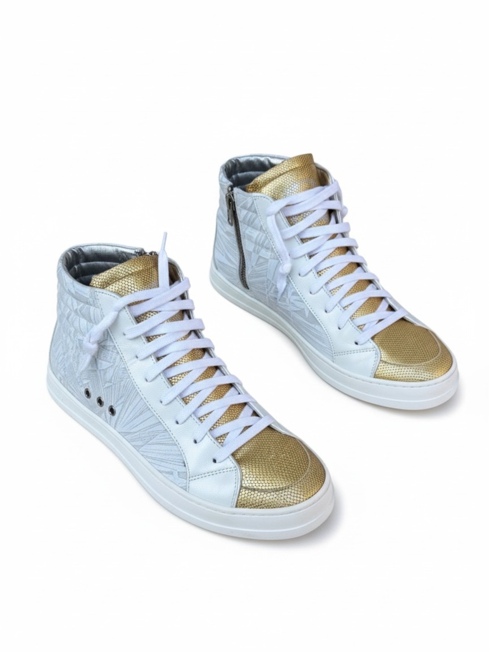 P448 Skate Palm High-Top Leather Sneakers Shoes size 40